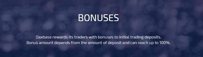 Up to 100% Deposit Bonus – Daxbase